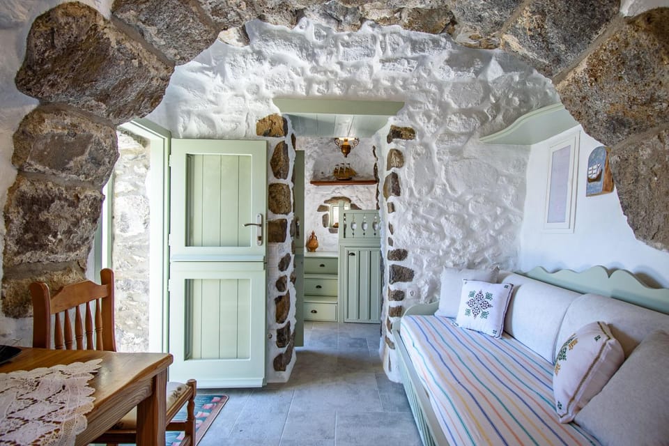 Messes Traditional Stone House with Amazing Sea View Apartment in Decentralized Administration of the Aegean
