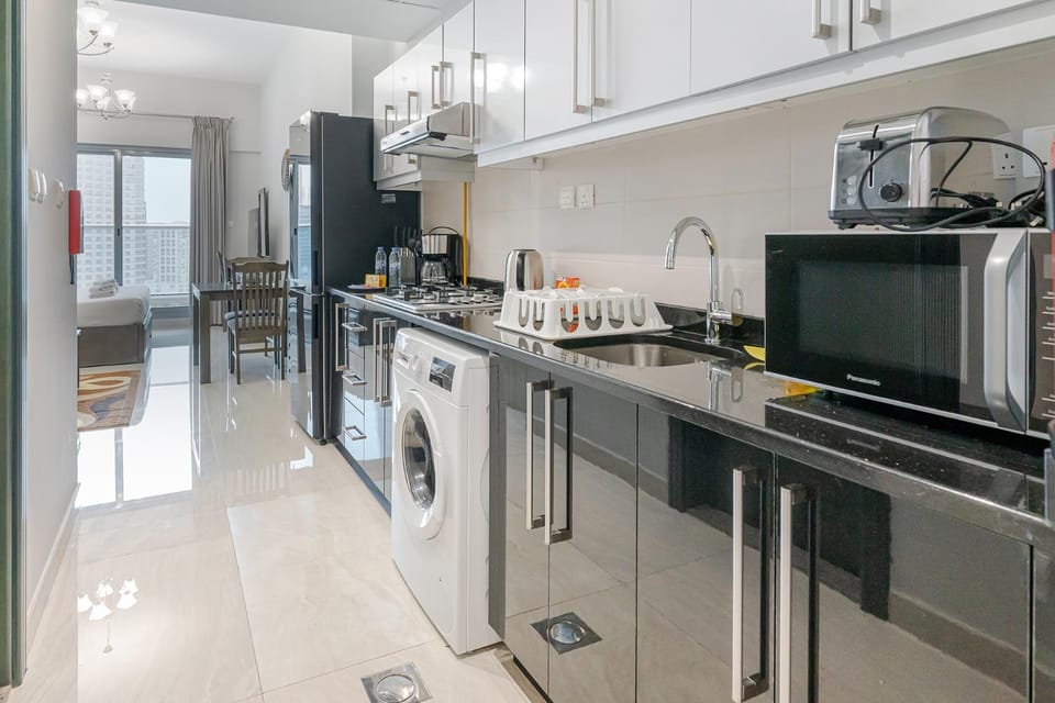 Kitchen or kitchenette, toaster