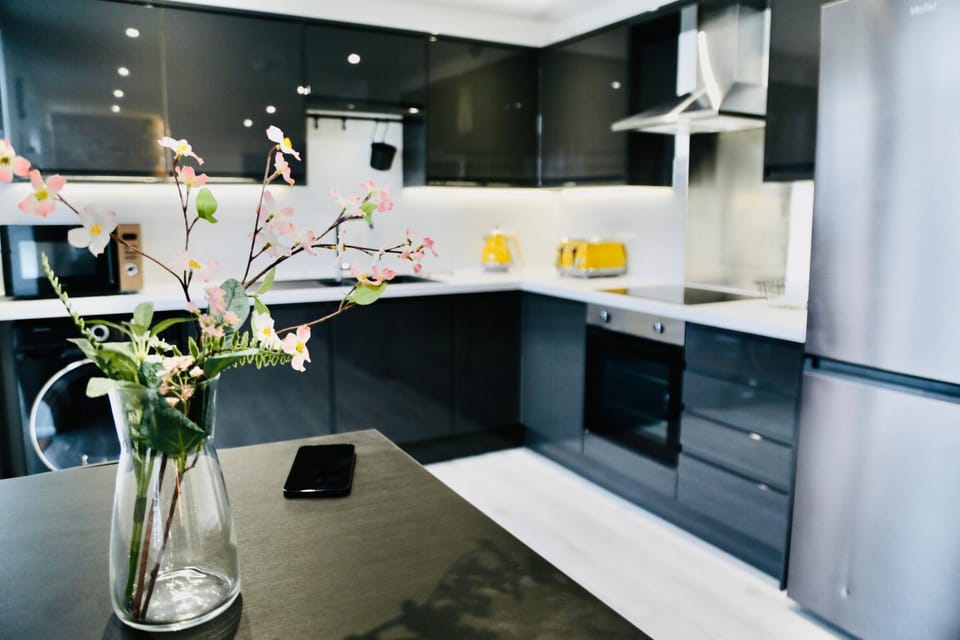 Kitchen or kitchenette, minibar
