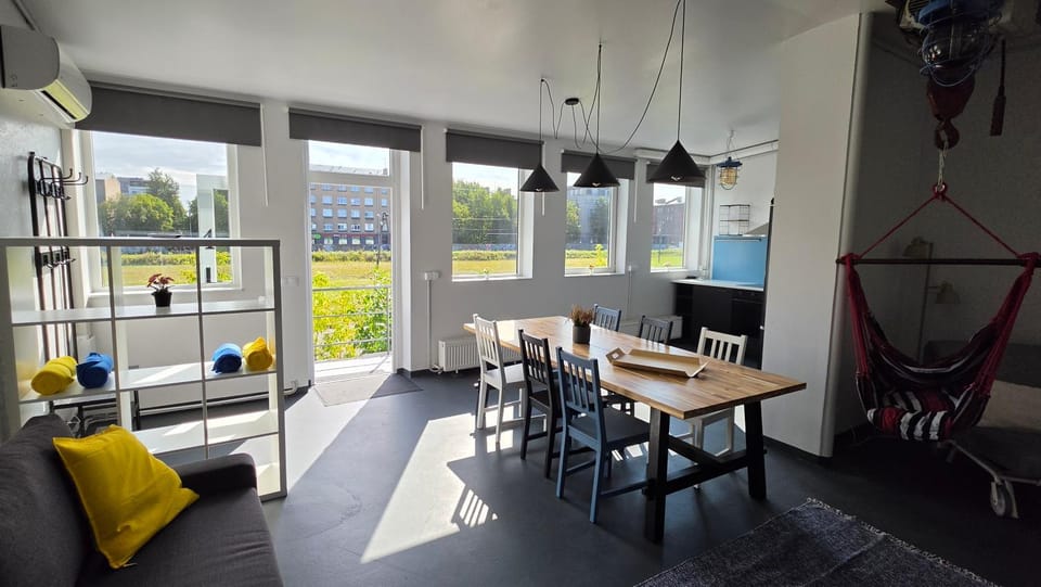 Kitchen or kitchenette, Living room, Dining area