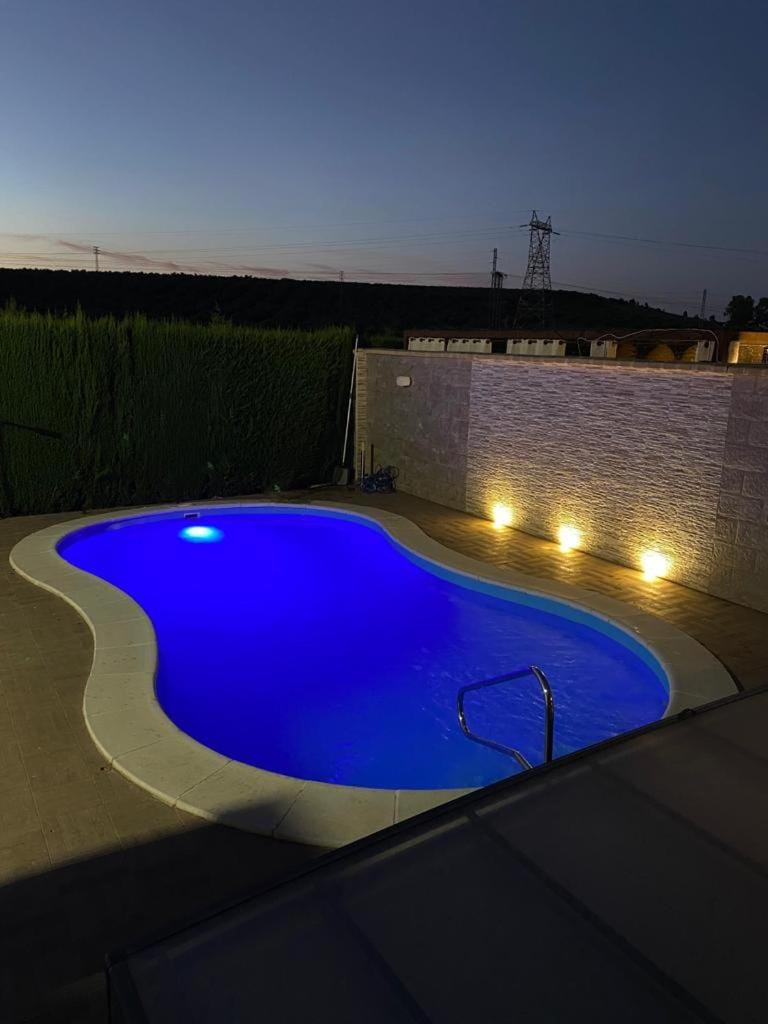 Night, Natural landscape, Pool view, Swimming pool