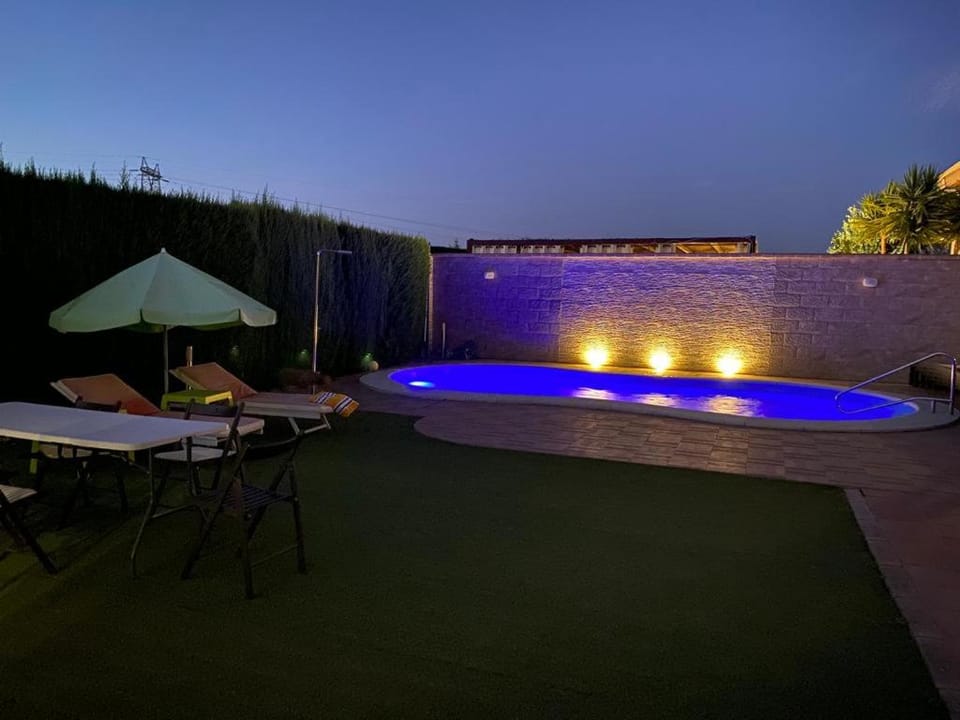 Patio, Natural landscape, Garden, Garden view, Pool view, Swimming pool, sunbed