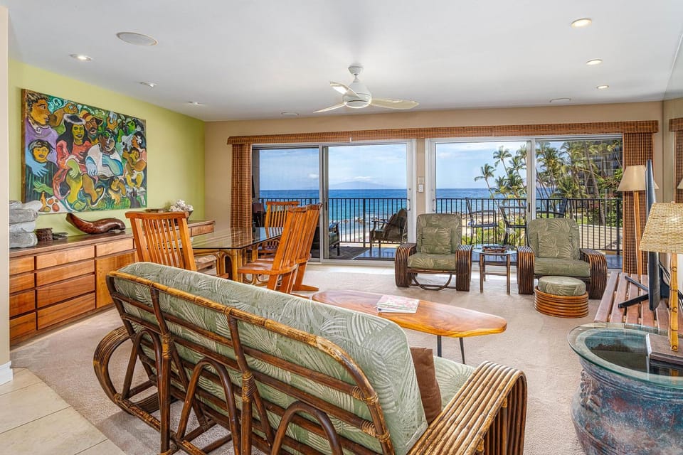 Hale Hui Kai 313, Direct Ocean Front, Split AC House in Wailea