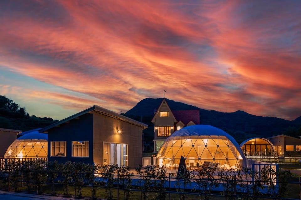 Property building, Night, Natural landscape, Sunset