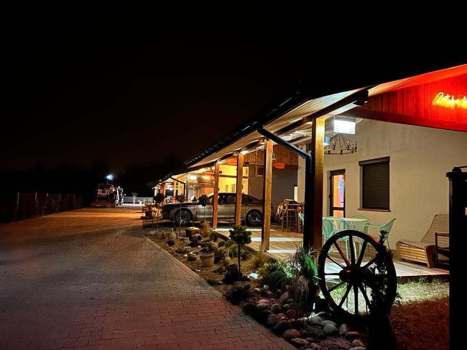 Property building, Night, Parking