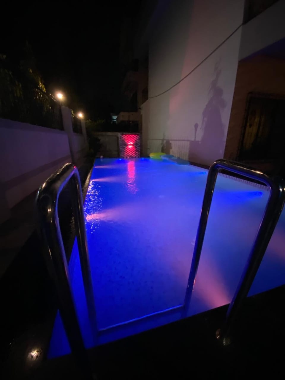Night, Summer, Seating area, Pool view, Street view, Swimming pool, Sunrise, Sunset, Quiet street view