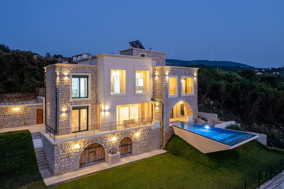Property building, Night, Pool view