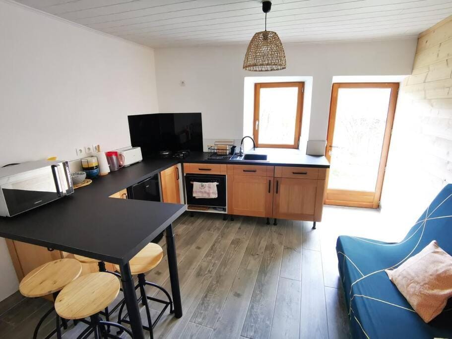 Kitchen or kitchenette, Living room, Dining area, minibar, pet friendly, stove