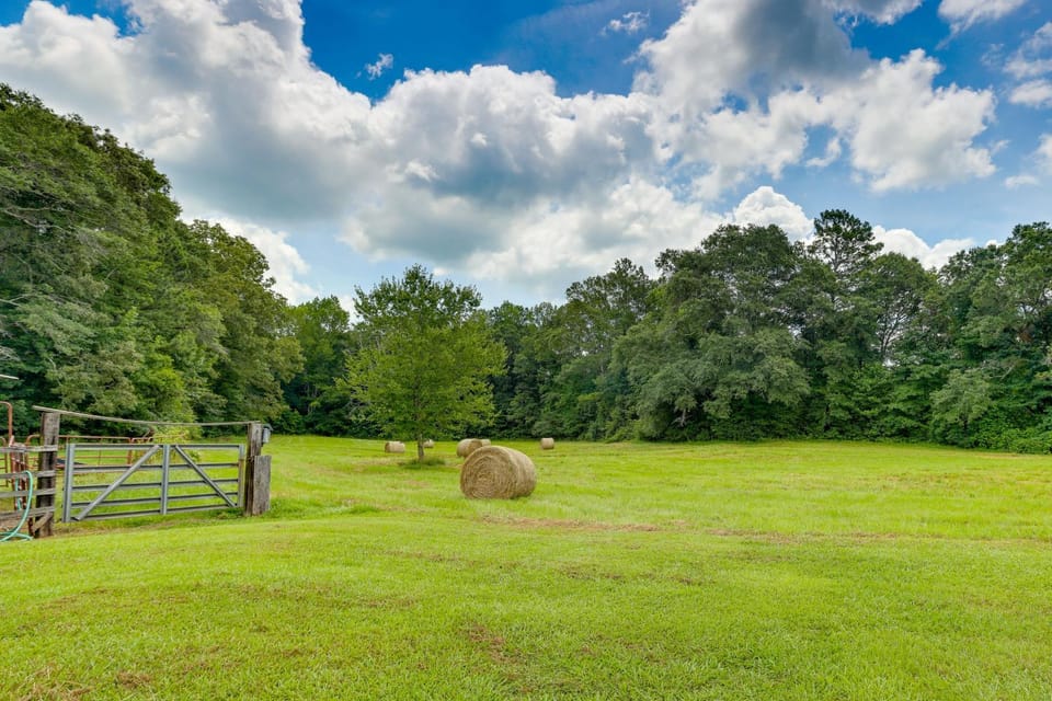 2 Mi to Lake: Lineville Farmhouse w/ Fire Pit House in Alabama