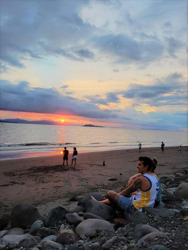 Natural landscape, Beach, Sea view, Sunset