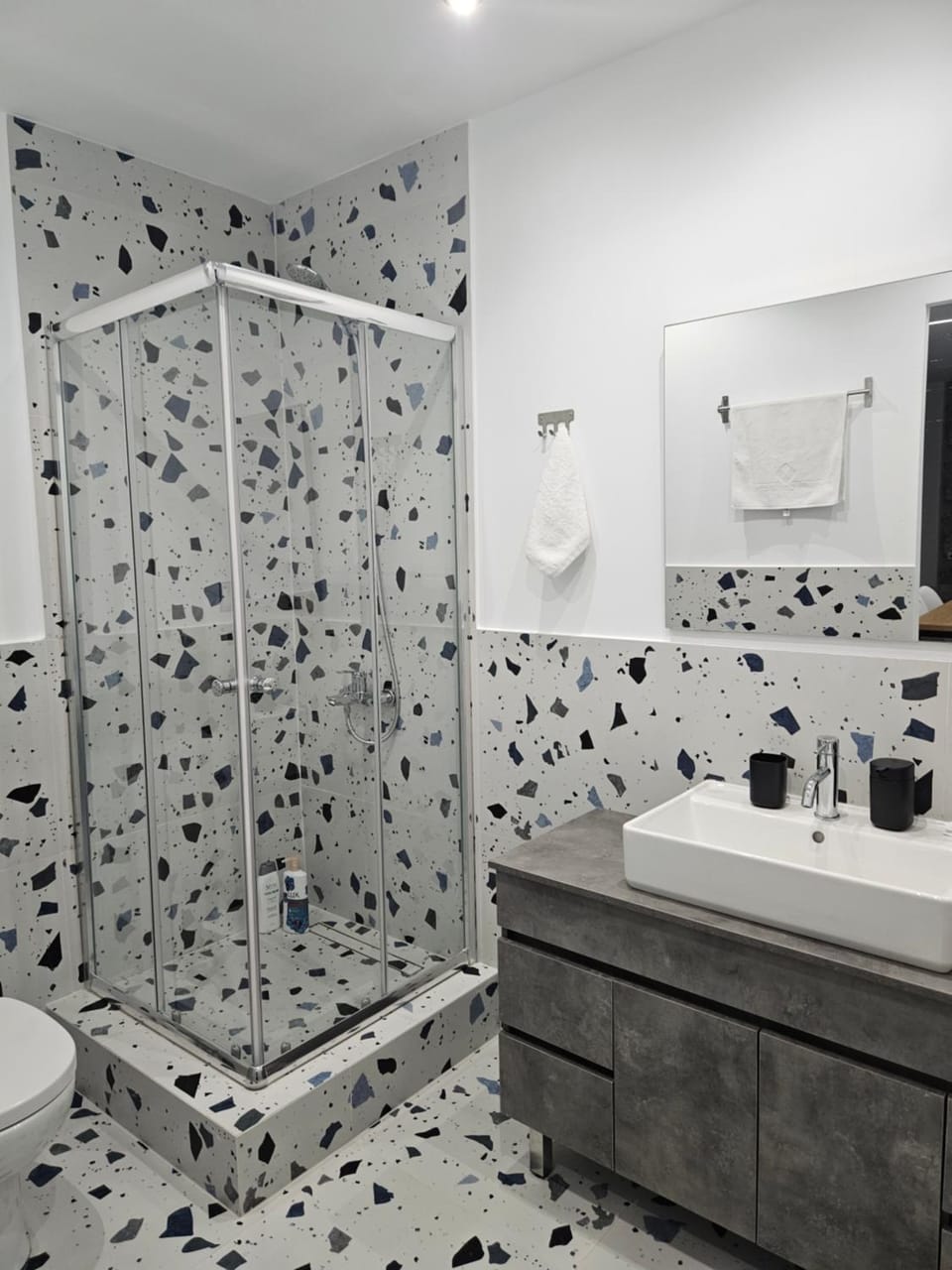 Shower, Toilet, Bathroom, towels