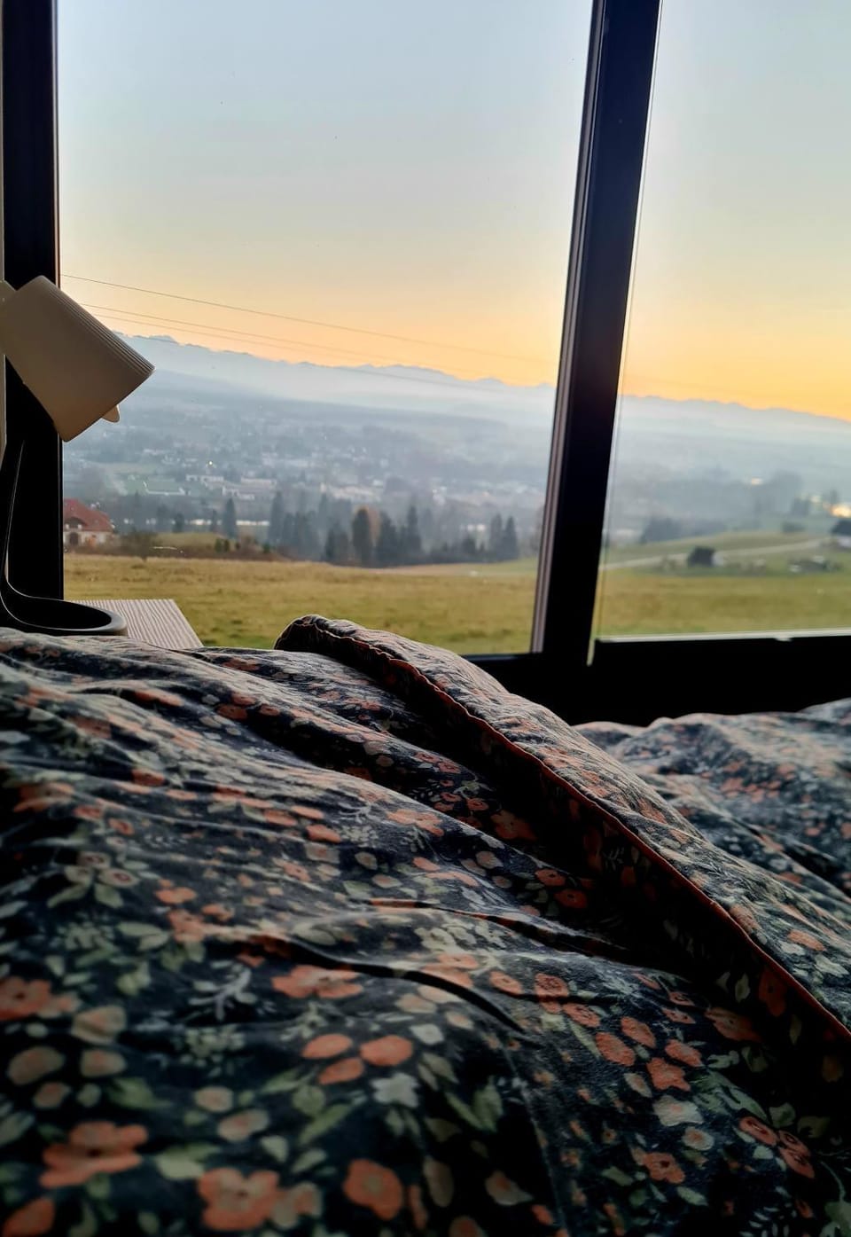 Bed, Natural landscape, Mountain view