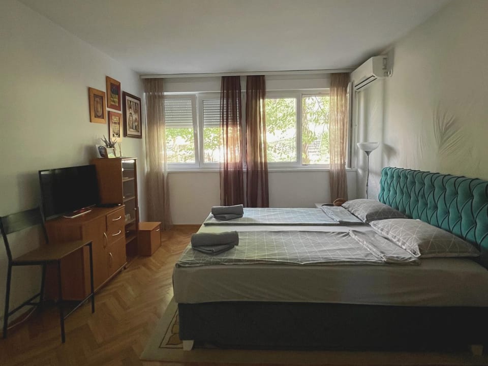 Bed, TV and multimedia, Living room, Photo of the whole room