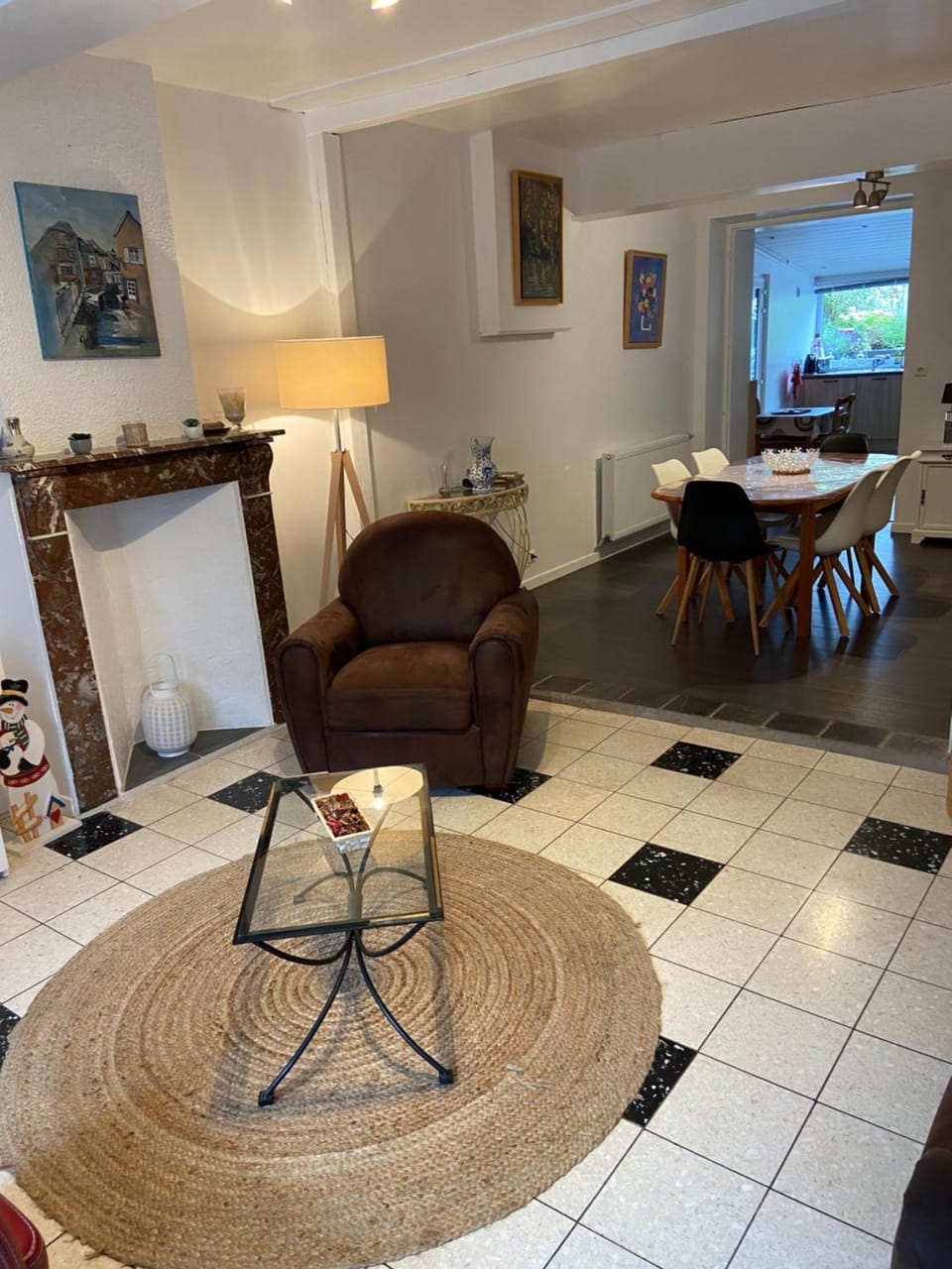 Living room, Seating area, Dining area