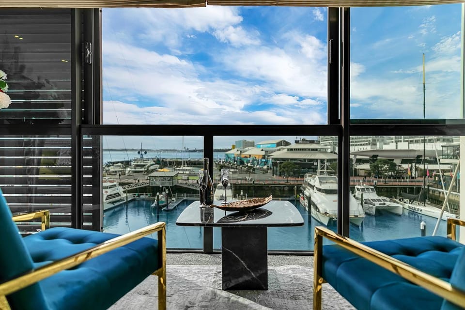 View (from property/room), Living room, Seating area, Sea view
