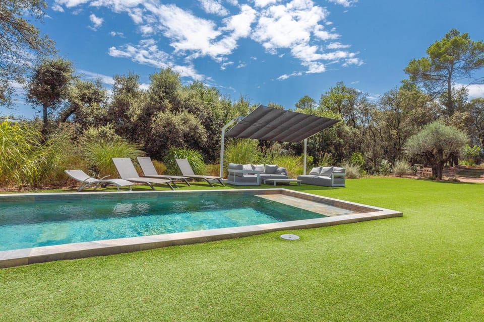 Property building, Living room, Swimming pool