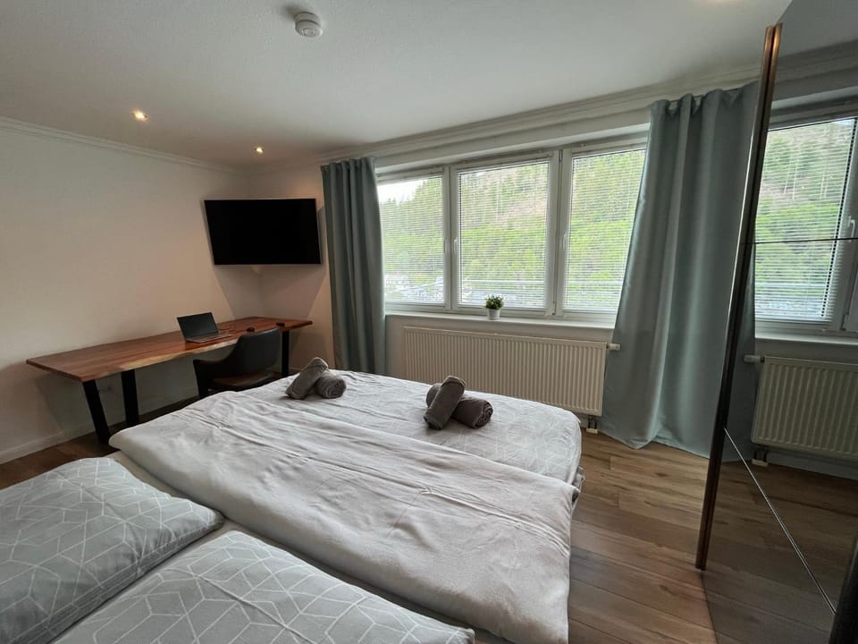 Bed, TV and multimedia, Photo of the whole room, Bedroom