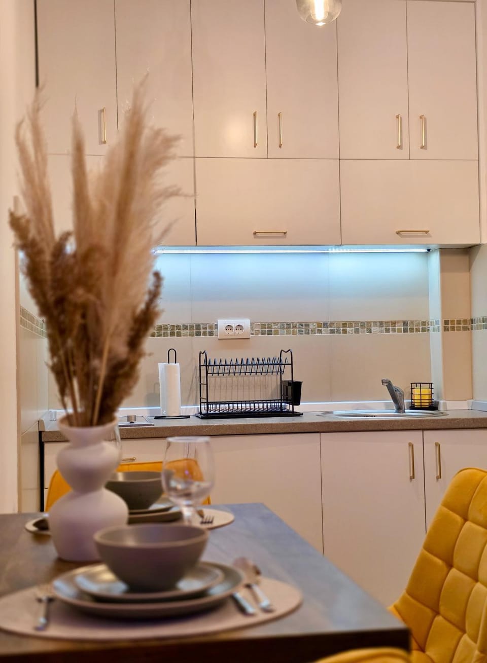Coffee/tea facilities, Kitchen or kitchenette, Dining area, minibar, stove