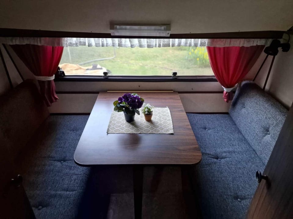 Cozy private caravan on our lawn Bed and Breakfast in Norrbotten County, Sweden