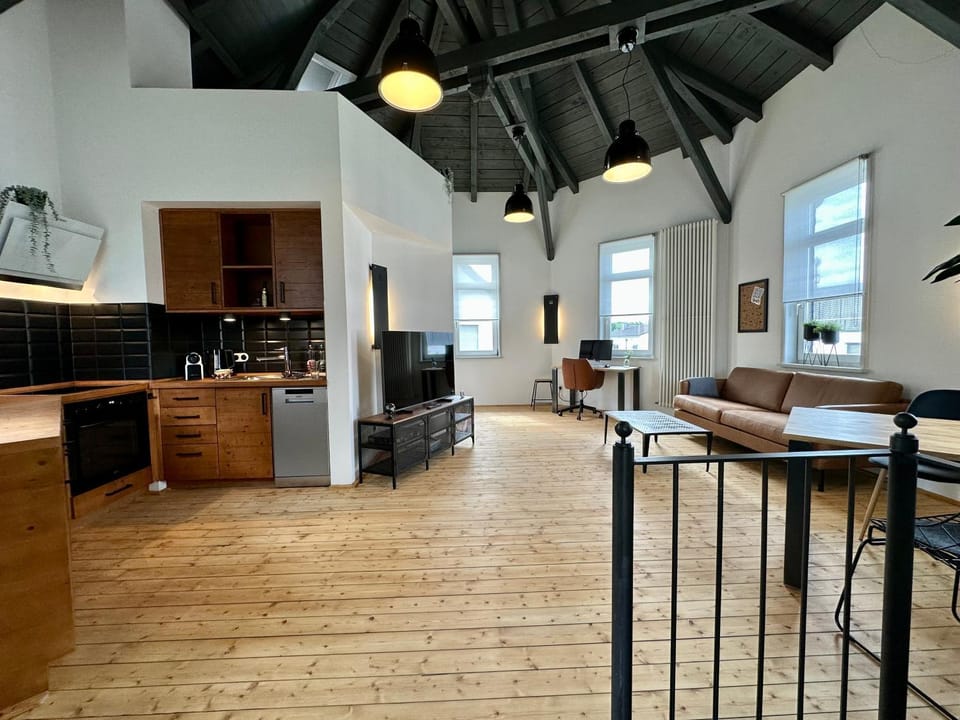 Living room, kitchen