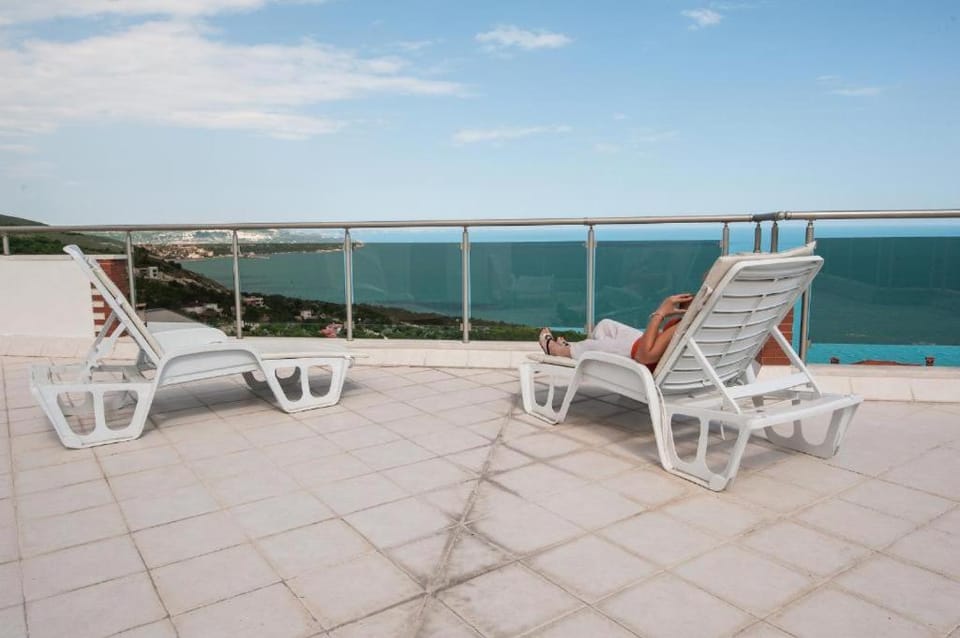 Patio, Natural landscape, View (from property/room), Sea view, sunbed