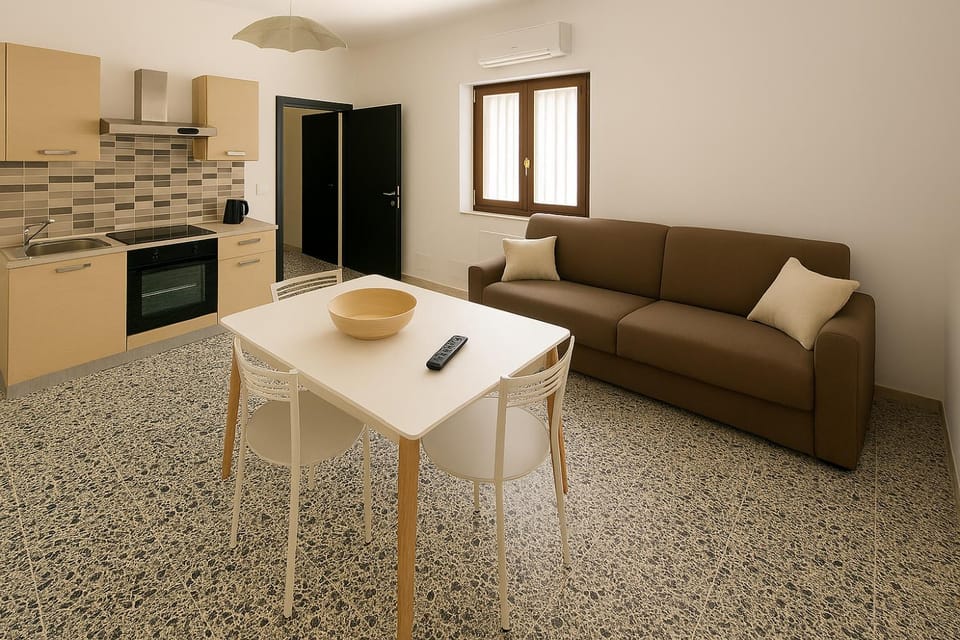 Living room, kitchen