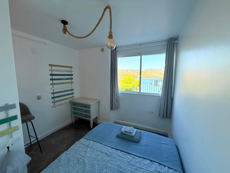 Bed, Bedroom, Sea view