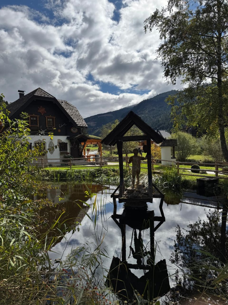 Natural landscape, Garden, Mountain view