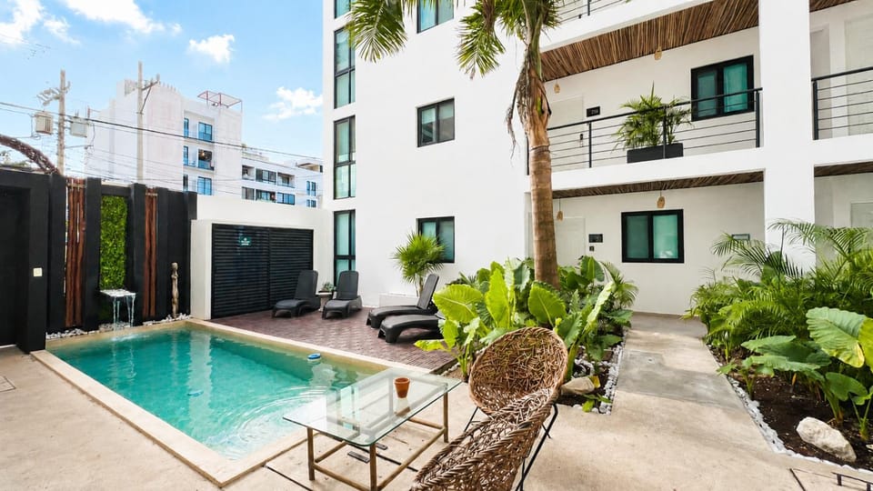 Property building, Seating area, Pool view, Swimming pool