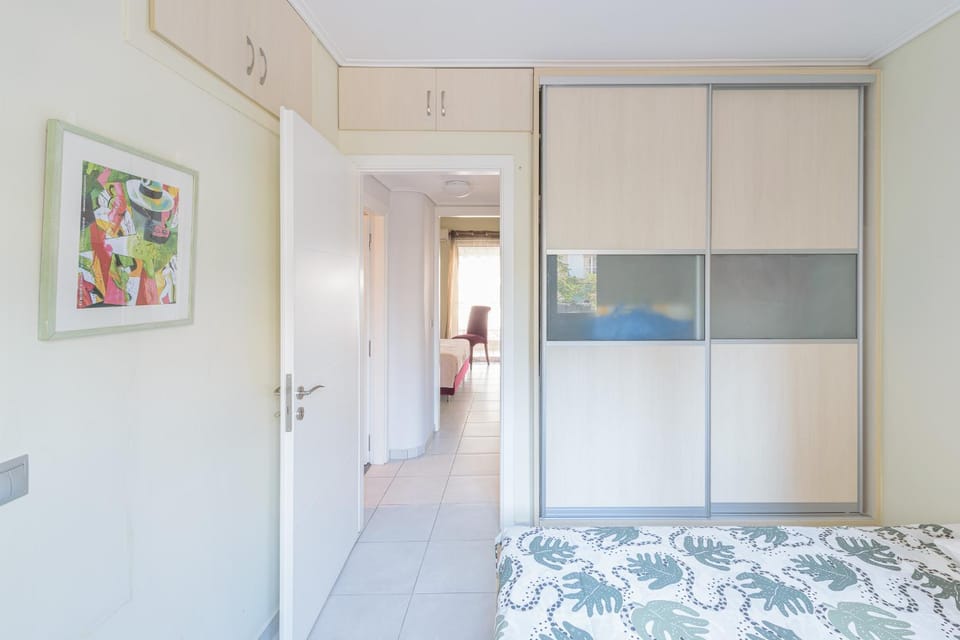 Bed, Bedroom, Quiet street view, furniture, wardrobe, air conditioner, air conditioner