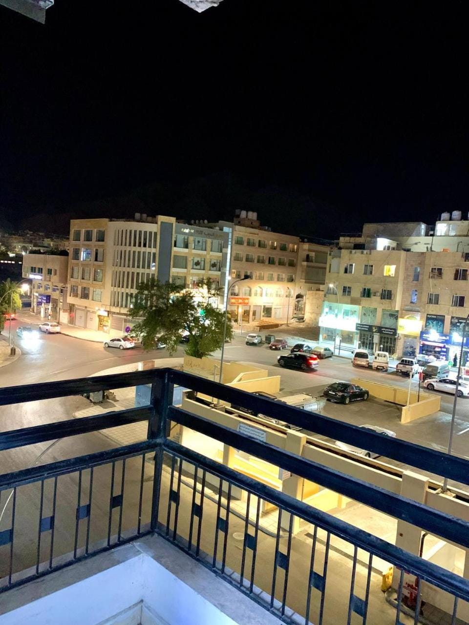 Property building, Night, Neighbourhood, View (from property/room), Balcony/Terrace, City view, Street view, Location, Parking