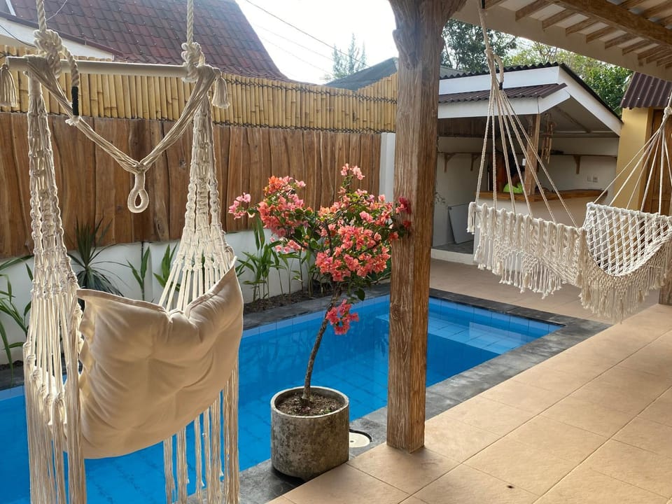 Patio, Pool view