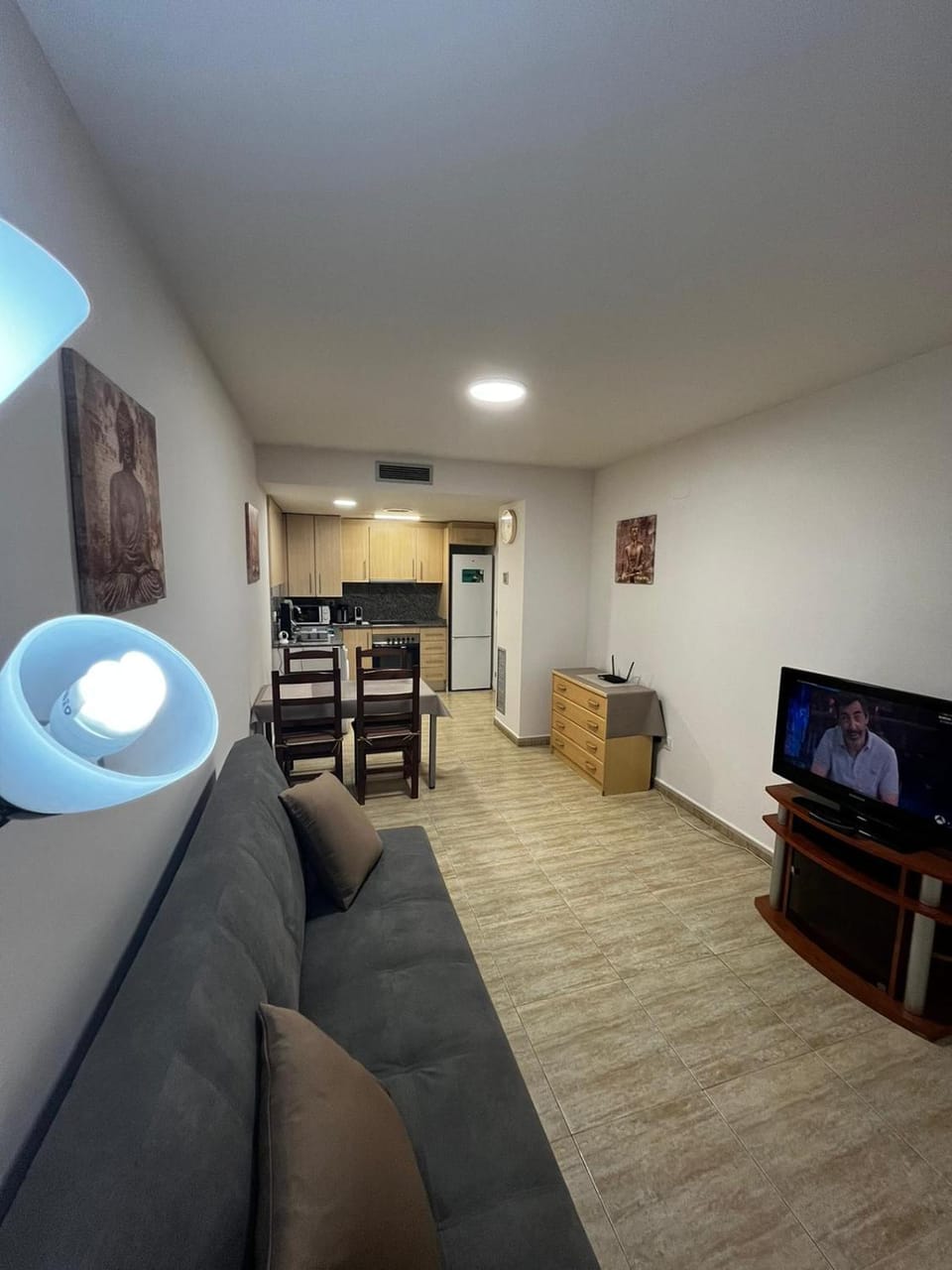 Kitchen or kitchenette, Living room, Seating area, minibar