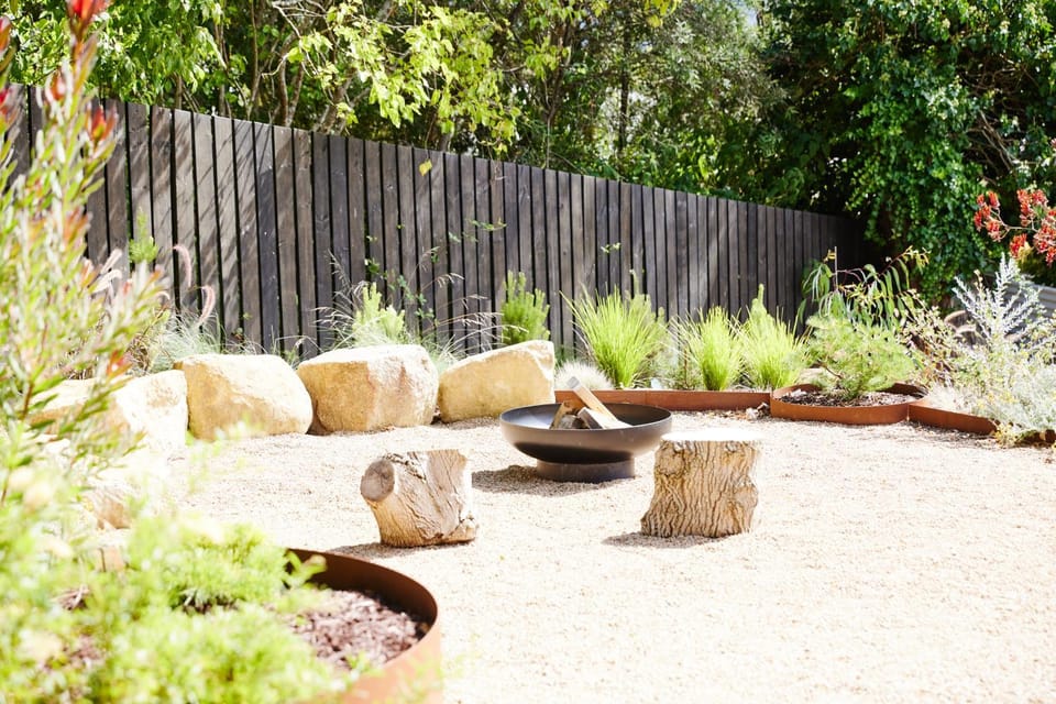 Day, Garden view, fireplace