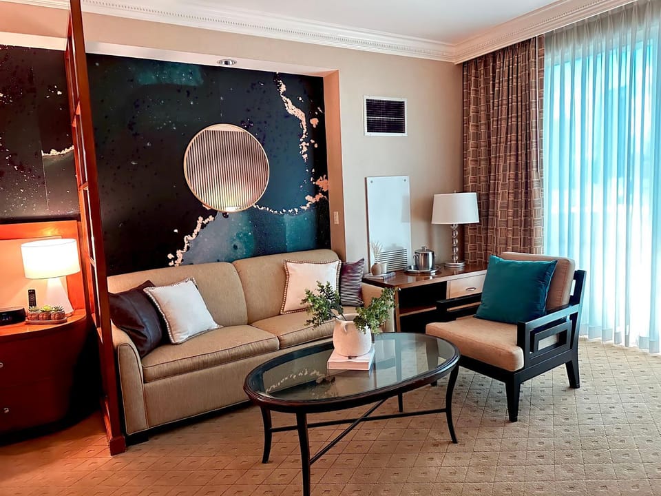 MSG Sphere view at MGM Signature STUDIO DELUXE Apartment hotel in Las Vegas Strip