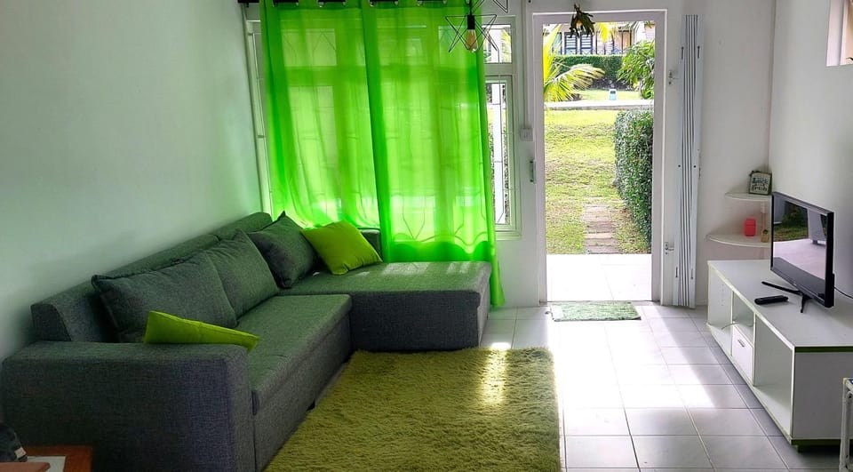 Living room, Seating area, Garden view