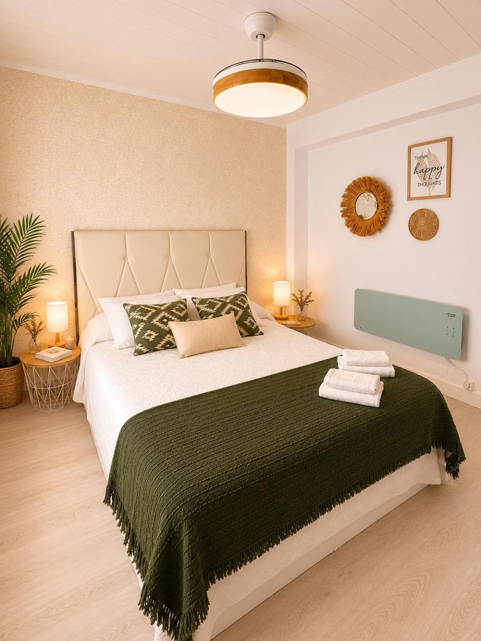 Bed, Bedroom, heating, air conditioner