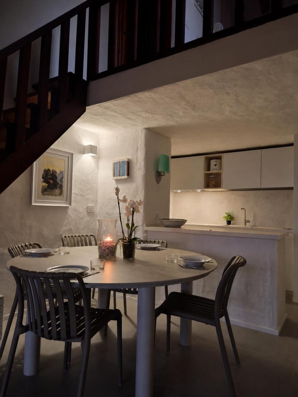 Kitchen or kitchenette, Living room, Dining area