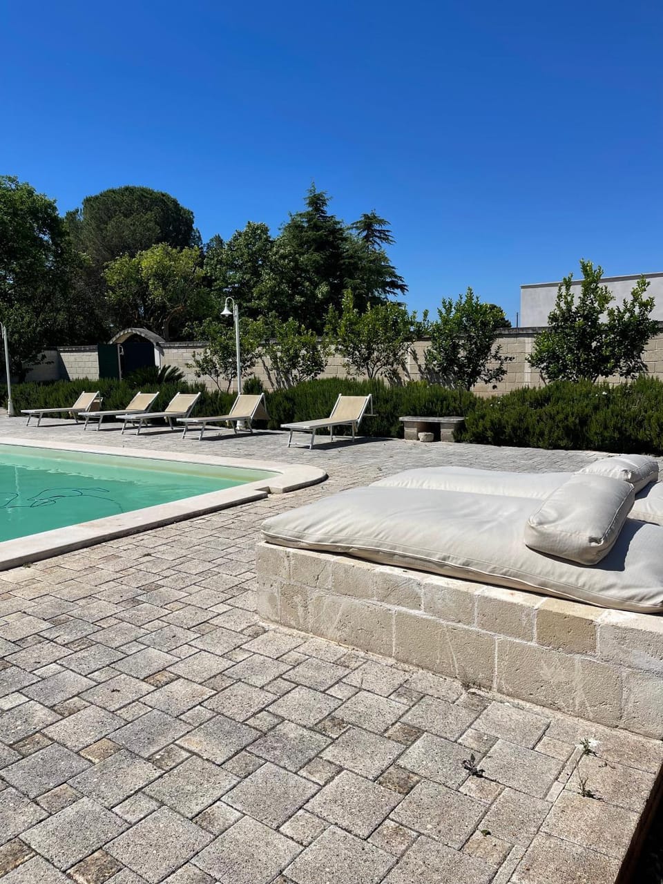 Swimming pool, furniture