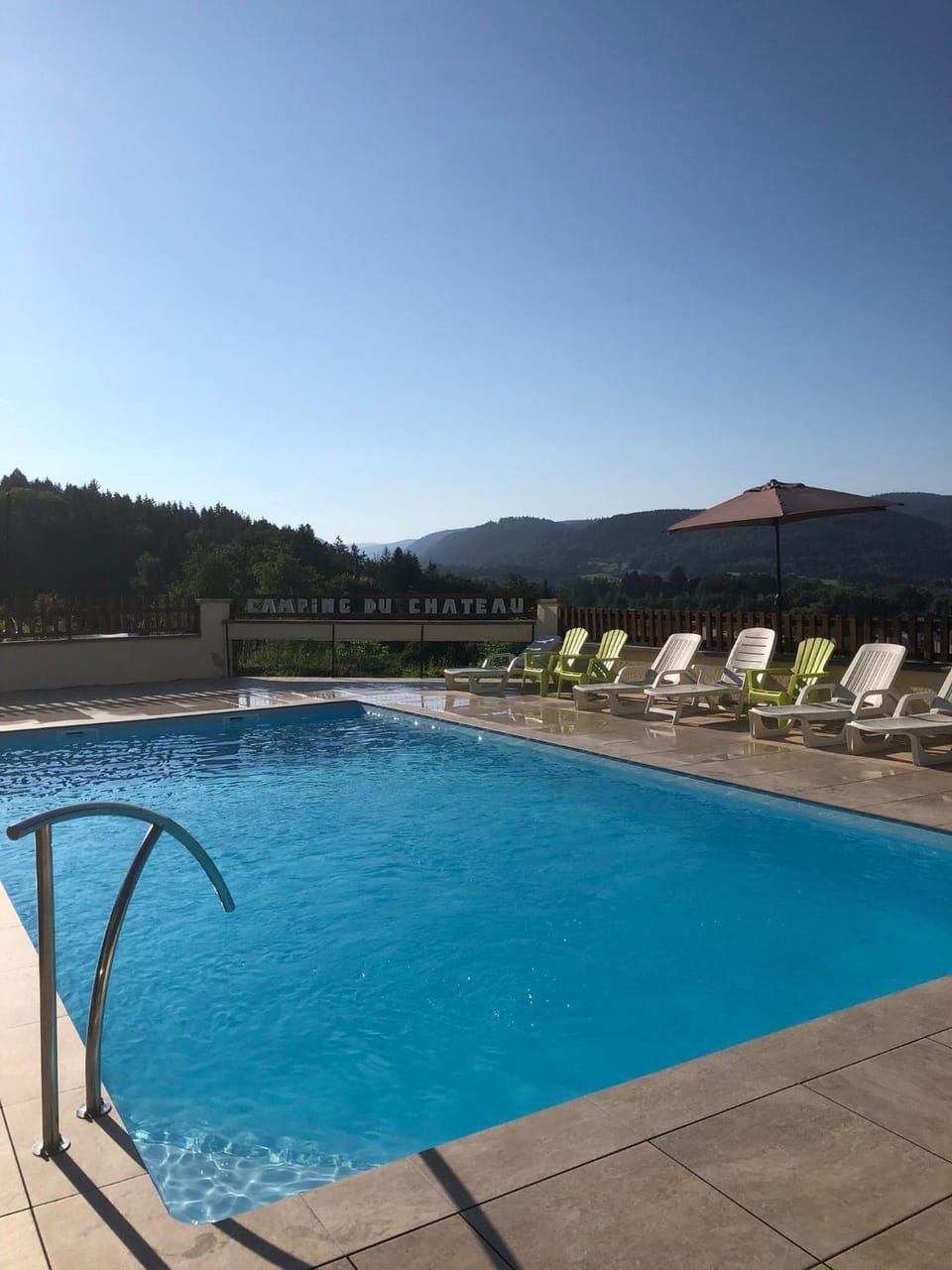 Mountain view, Swimming pool, sunbed