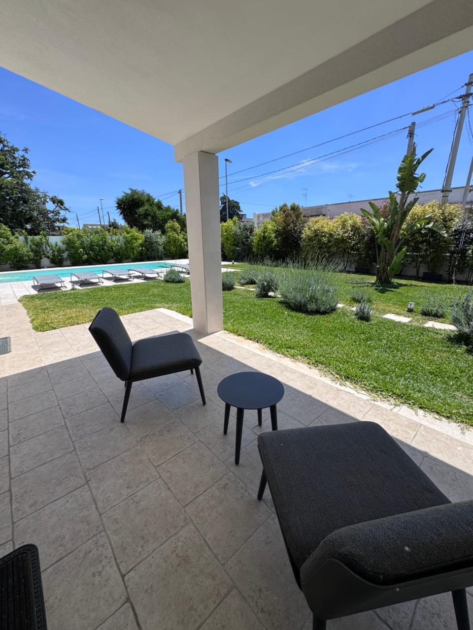 Patio, Day, Garden, Garden view, sunbed