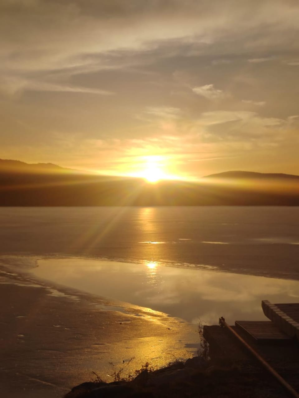 Natural landscape, Lake view, Sunset