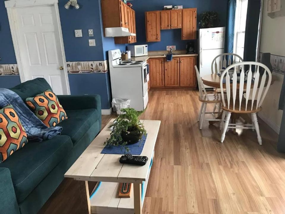 Kitchen or kitchenette, Living room, stove
