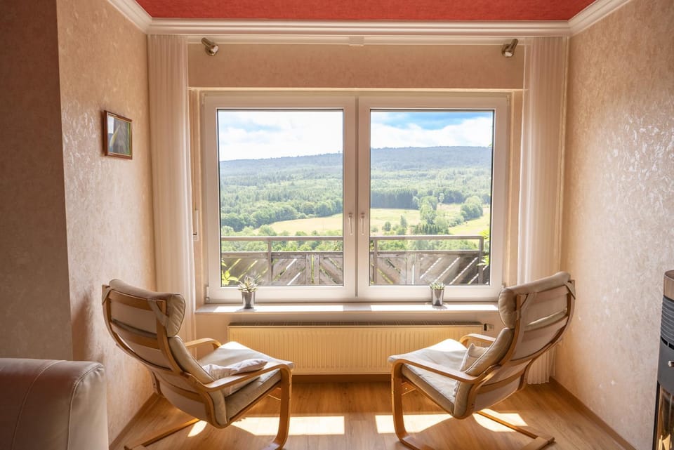 Day, Natural landscape, View (from property/room), Living room, Seating area, Mountain view