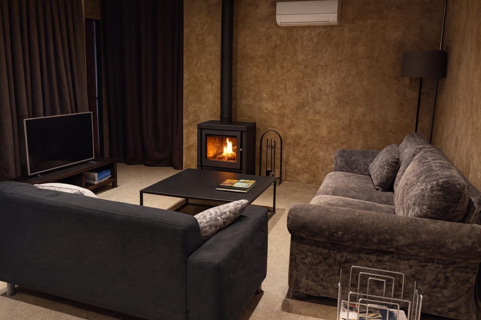 Living room, fireplace