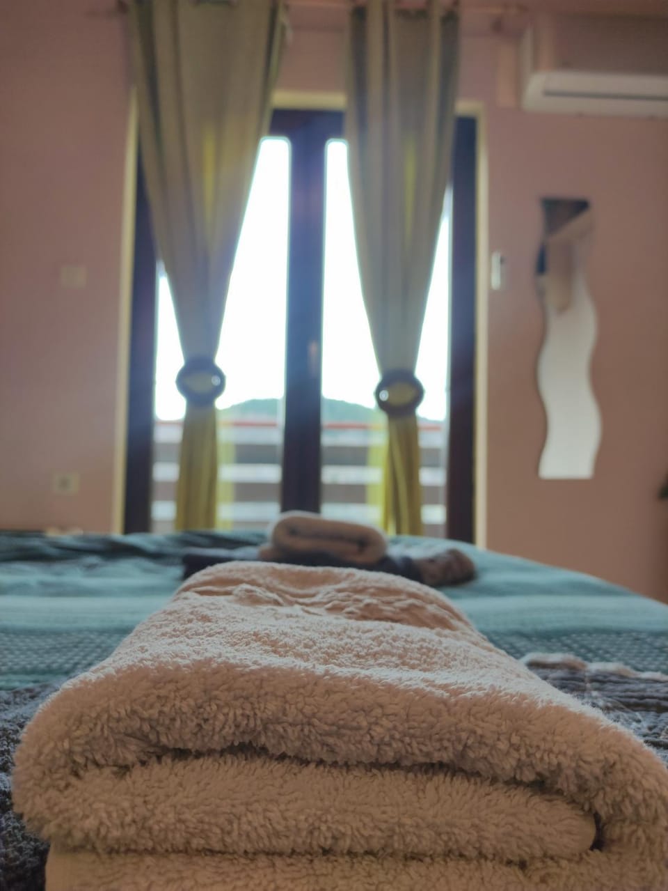 View (from property/room), Decorative detail, towels