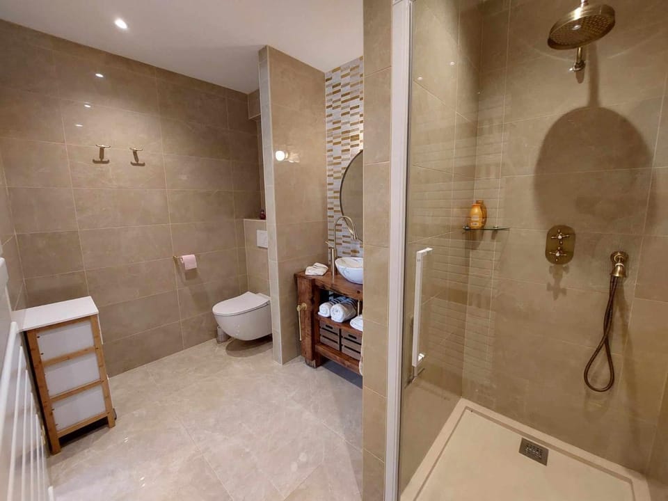 Shower, Toilet, Bathroom, towels