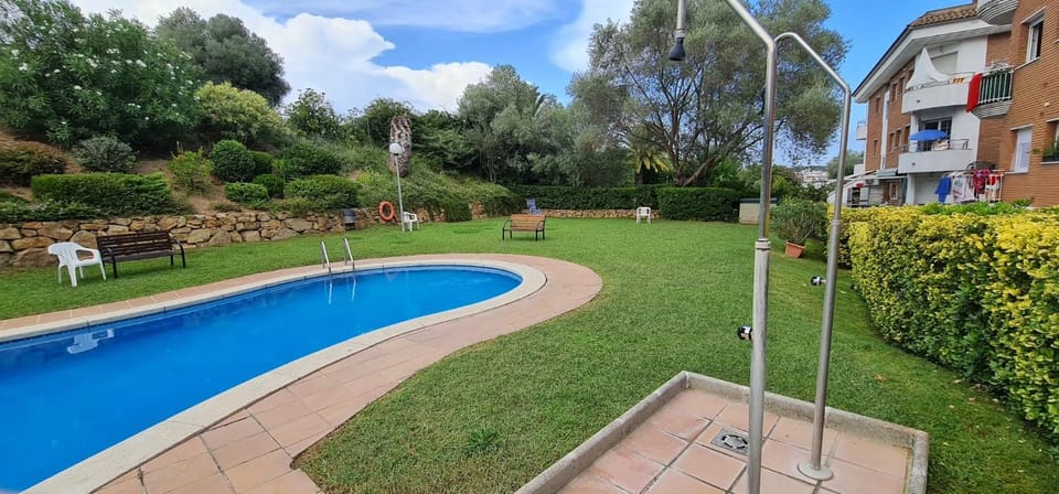 Natural landscape, Garden, Garden view, Pool view, Swimming pool