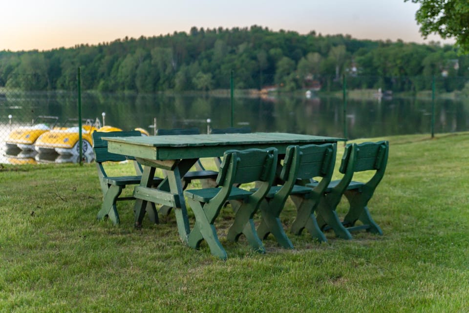 Patio, Natural landscape, Garden, Lake view
