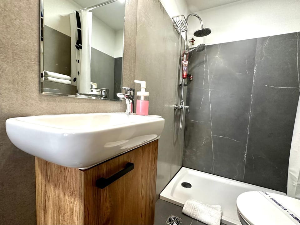 Shower, Toilet, towels